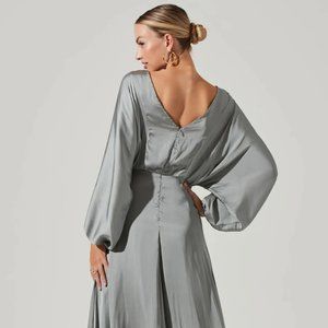 knee length dresses for ladies Dolman-Sleeve Maxi Dress Santorini / S / 100% Cupro